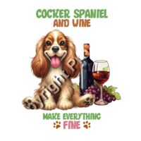 Cocker Spaniel and Wine Thumbnail